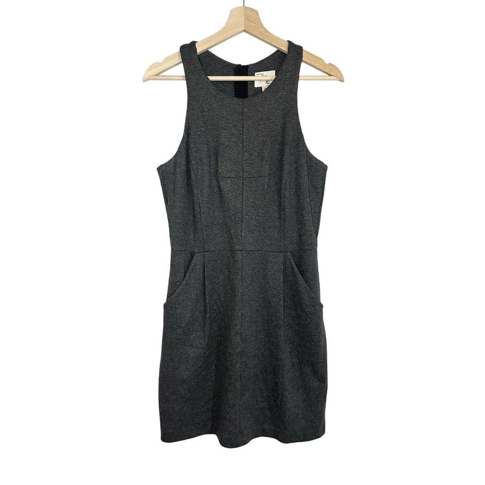 VTG An Original Milly of New York MEDIUM Gray Racerback Mini Dress Quiet Luxury
